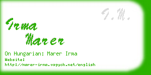 irma marer business card